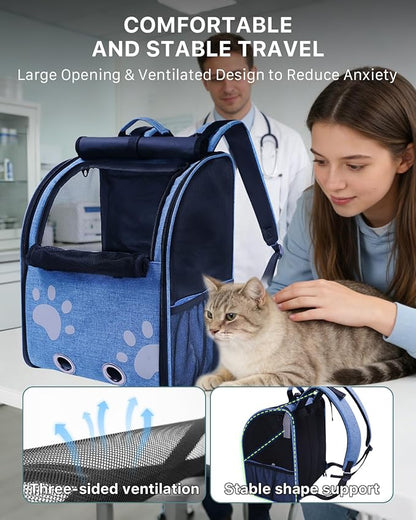 Cat Backpack Carrier, Ventilated Cat Backpack - Image 5