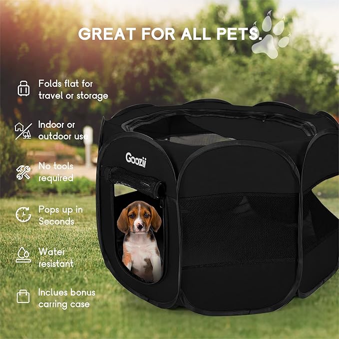 GOOZII Kitten Cat Playpen for Indoor Cats Enclosed, Portable Foldable Pet Dog - Image 4
