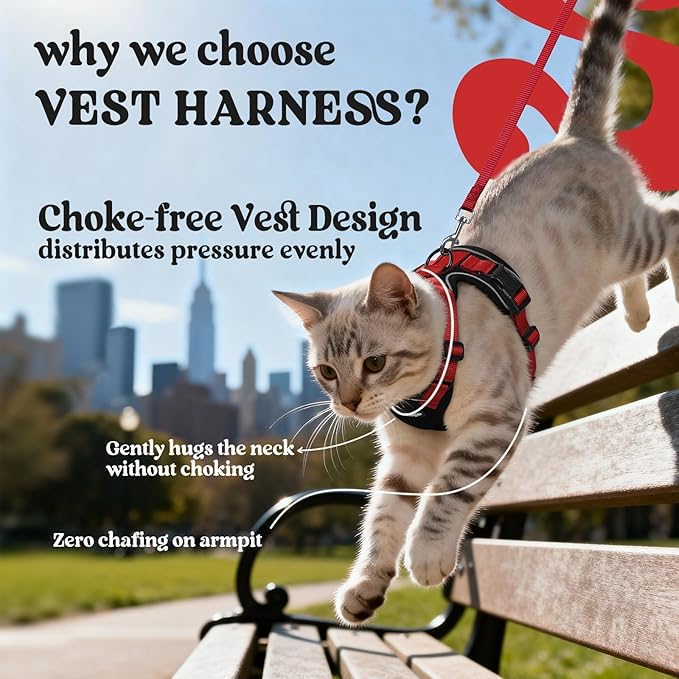 rabbitgoo Cat Harness and Leash Set, Escape Proof Kitten Harness - Image 3