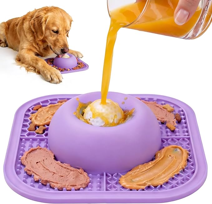 Slow Feeder Dog Bowls & Lick Mat by PetsHome