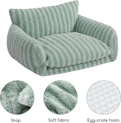 Hollypet Cat Bed Fluffy Plush Multifunctional Double-Layer Machine Washable - Image 5