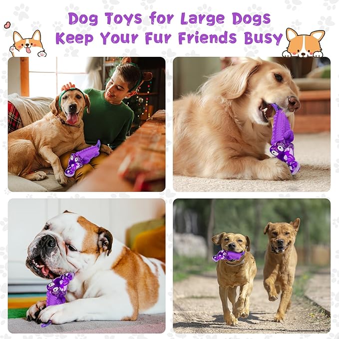 Fuufome Dog Chew Toys for Aggressive Chewers, Indestructible Tough Interactive - Image 5
