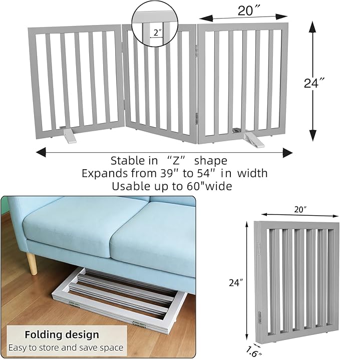 Dog Gate Indoor, Freestanding Dog Fence - Image 7