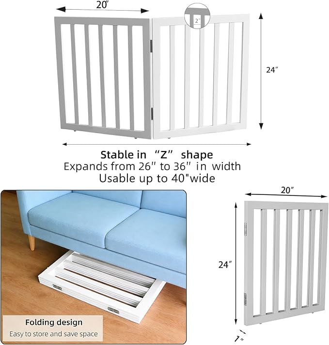 Dog Gate Indoor, Freestanding Dog Fence - Image 7