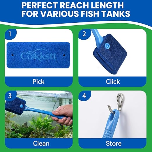 6 Pcs Aquarium Gravel Cleaner Tool Set, 15In Fish Tank Cleaner Kit - Image 6