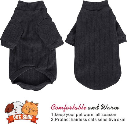 Idepet Sphynx Hairless Cats Sweater Shirt Kitten Soft Puppy Clothes Pullover - Image 2