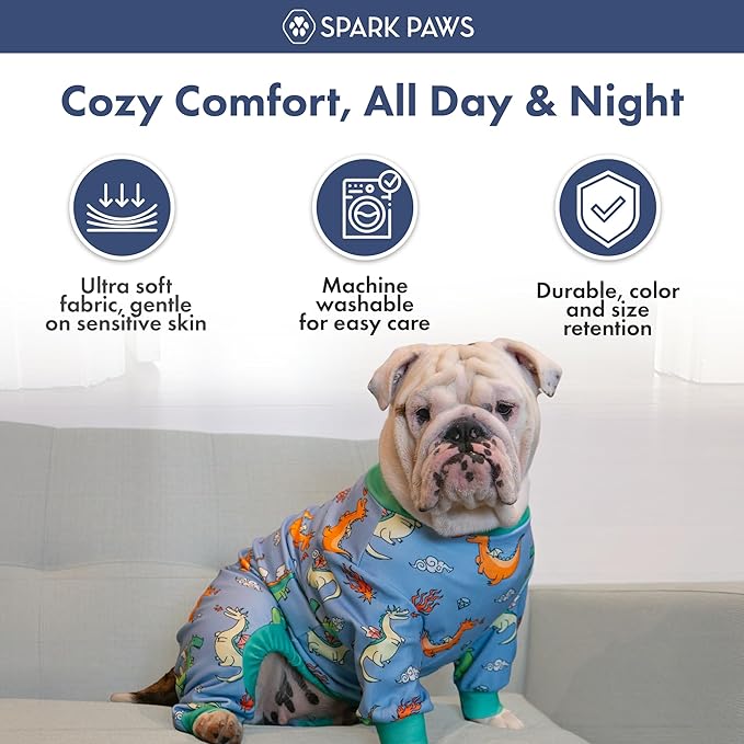 Spark Paws Dog Pajama, Dog Recovery Suit Male, Ultra-Soft and 4-Way Stretch - Image 4