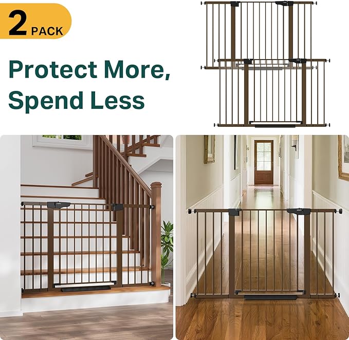 Cumbor 2 Pack 29.7-51.5" Extra Wide Baby Gate - Image 2