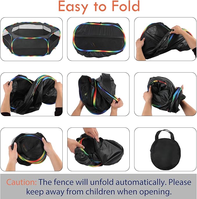 Pawaboo Small Animals Playpen, Waterproof Small Pet Cage Tent - Image 2