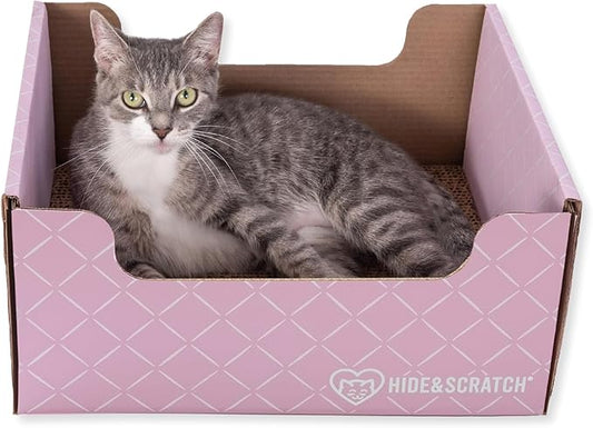 Hide & Scratch Cardboard Cat Scratcher Box & Bed by HideScratch