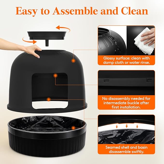 Lifewit Cat Litter Box, Hidden Enclosure Litter Tray - Image 4