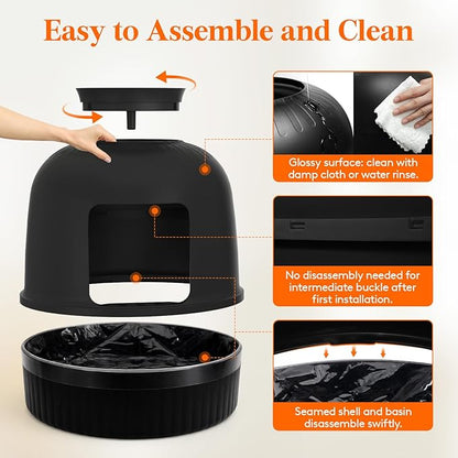Lifewit Cat Litter Box, Hidden Enclosure Litter Tray - Image 4