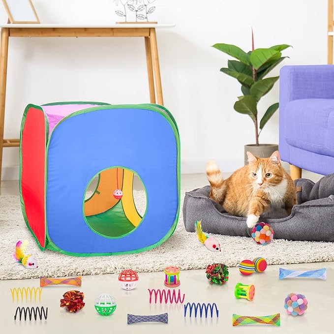 Retro Shaw Cat Toys Pack 33Pcs, Interactive Kitten Toys - Image 6