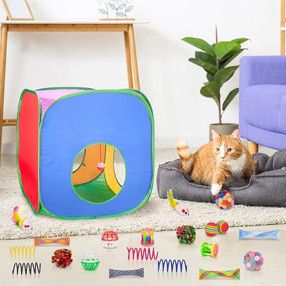 Retro Shaw Cat Toys Pack 33Pcs, Interactive Kitten Toys - Image 6