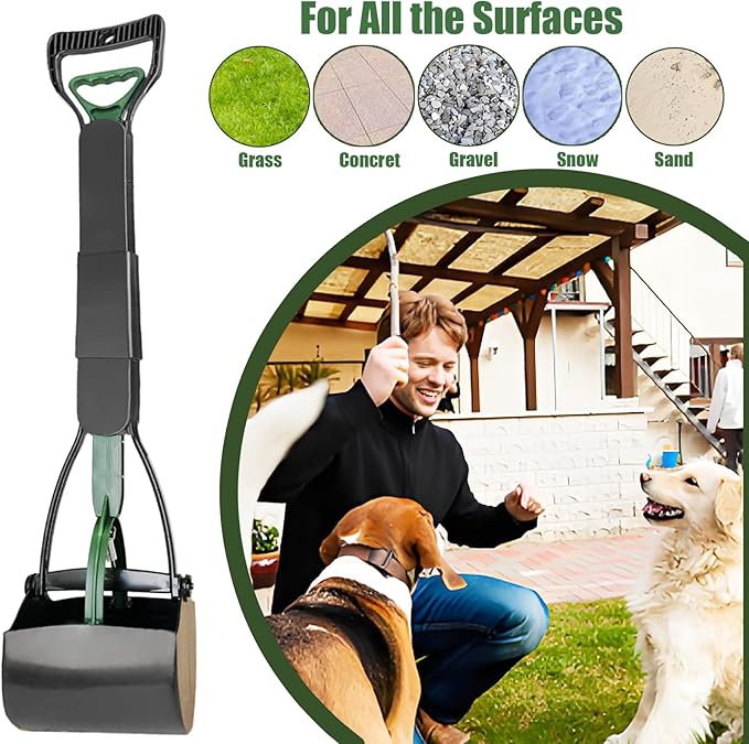 ienjoyed Dog Pooper Scooper for Large Medium & Small Dogs Heavy Duty, Long - Image 3
