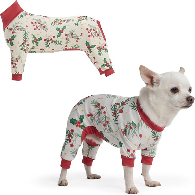 Spark Paws Dog Christmas Pajama, Dog Recovery Suit Male, Ultra-Soft and 4-Way by SparkPaws
