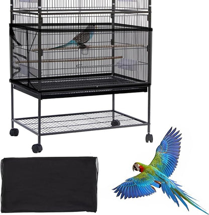 Daoeny Large Bird Cage Cover, Bird Cage Seed Catcher, Adjustable Soft Airy by Daoeny