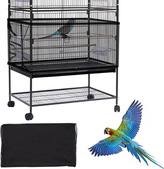 Daoeny Large Bird Cage Cover, Bird Cage Seed Catcher, Adjustable Soft Airy by Daoeny