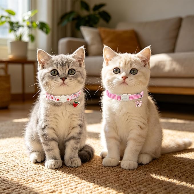 2 Pack Pink Cat Collars - Image 5