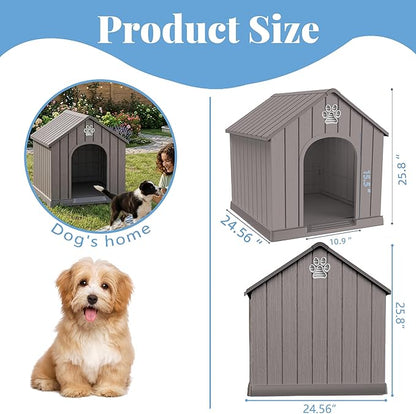 VIXZEN Dog House Indoor Outdoor, Resin Dog House, Sturdy Durable - Image 6