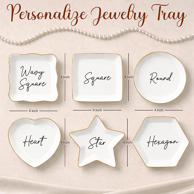 Personalized Birth Month Flower Trinket Tray - Image 6