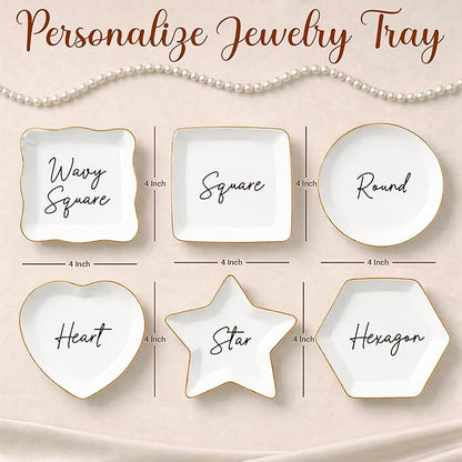 Personalized Birth Month Flower Trinket Tray - Image 6