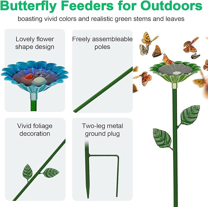 4 Pack Metal Bee Watering Station - Image 3