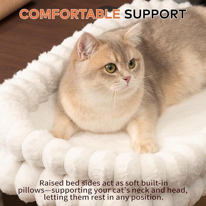 CHEERPALS Cat Desk Bed with Reversible Cushion, 90°Foldable Cat Hammock - Image 5