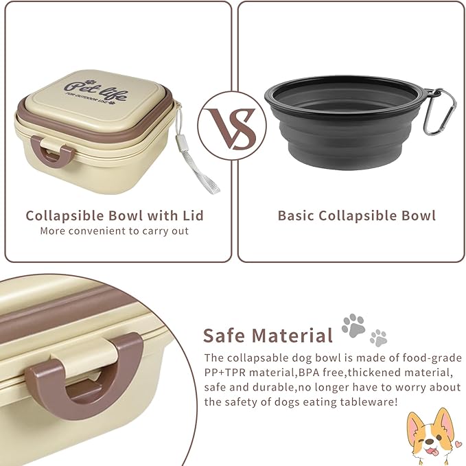 Collapsible Dog Water Bowl, Portable Dog Bowl - Image 4