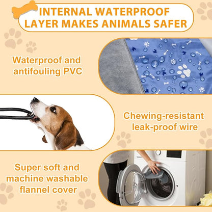 Dog Heating Pad 34"*21" for Outdoor Cat, Heated Dog Bed - Image 6