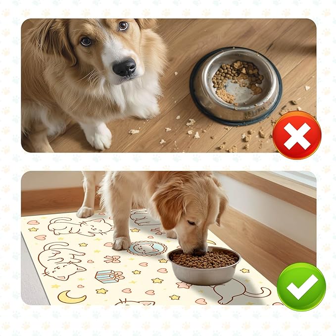 HOMETITUTE Cute Sweet Cat Food Mat - Image 7