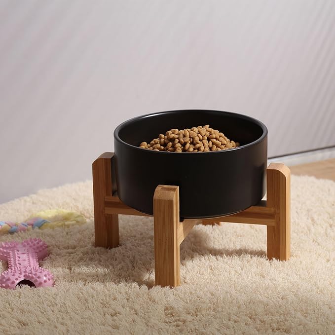Petygooing Black Elevated/Raised Ceramic Dog Bowl - Image 5