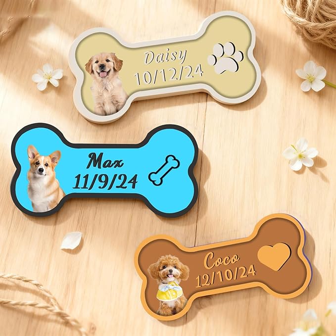 Personalized Dog Bone Name Sign, Custom Kennel Accessories, Dog Wall Decor - Image 7