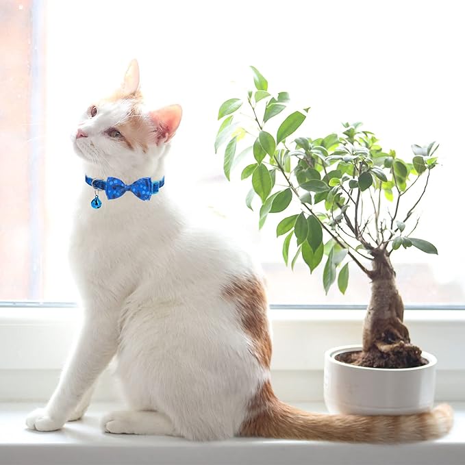 Breakaway Cat Collar with Removable Bow Tie and Bell, 3 Pack Safety Buckle - Image 7