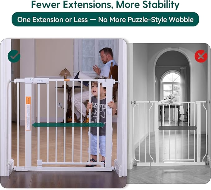 Babelio Baby Gate for Doorways and Stairs, 31-36" Pet Gate - Image 3