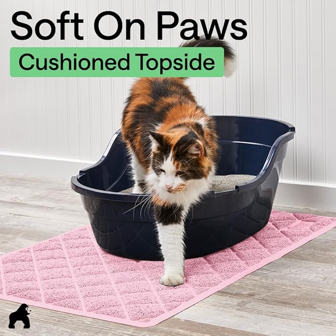 GORILLA GRIP Cat Litter Box Mat, Cushioned Coil Mesh Litter Trapping Mats - Image 8