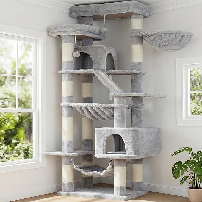 Heybly Cat Tree, 71-Inch-Tall Tower by HEYBLY