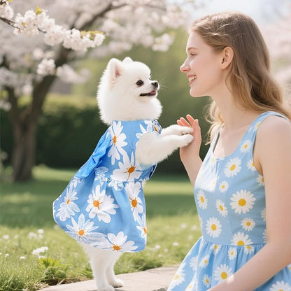 choyaxo Floral Dog Dress Cute Dog Skirt Pet Dress Summer Pet Clothes - Image 5