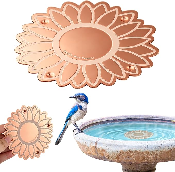 Copper Bird Bath Purification Disk, Outdoor Bird Bowls All-Season - Image 4