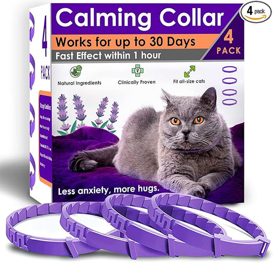 4 Pack Calming Collar for Cats – Pheromone Cat Calming Collar Cat Anxiety by HomePage