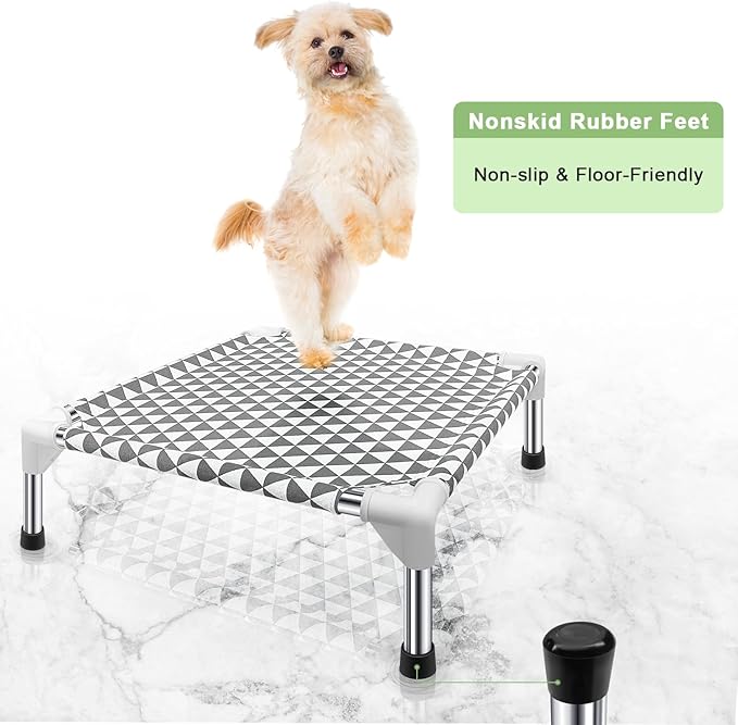 Kuntrust Elevated Outdoor Dog Bed Updated Raised Pet Cot Cooling Puppy Bed - Image 5