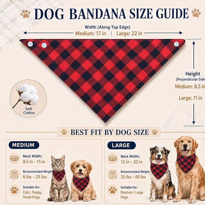 Valentine’s Plaid Scarf Bandanas - Image 2