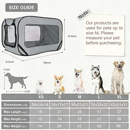 36 Inch Foldable Dog Kennel for Large Dogs, Portable Waterproof Pop-Up Pet Crate - Image 6