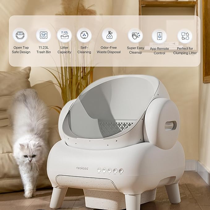 Neakasa M1 Plus Lite Open-Top Self Cleaning Cat Litter Box, Automatic Cat - Image 2