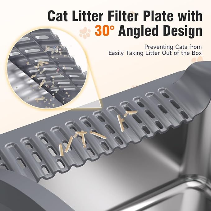 2PACK Stainless Steel Litter Boxes, Extra Large XL Odor Free Metal Litter Box - Image 4