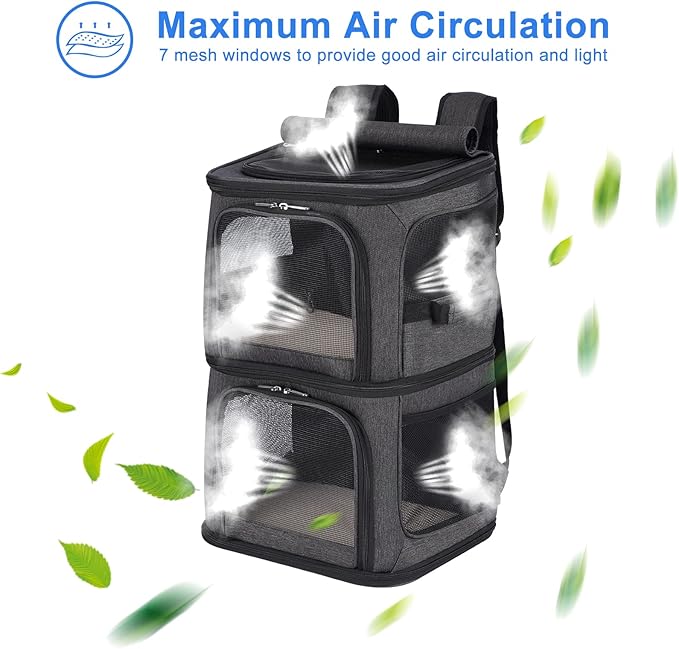 2-in-1 Double Pet Carrier Backpack - Image 4