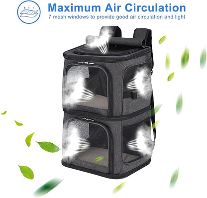 2-in-1 Double Pet Carrier Backpack - Image 4