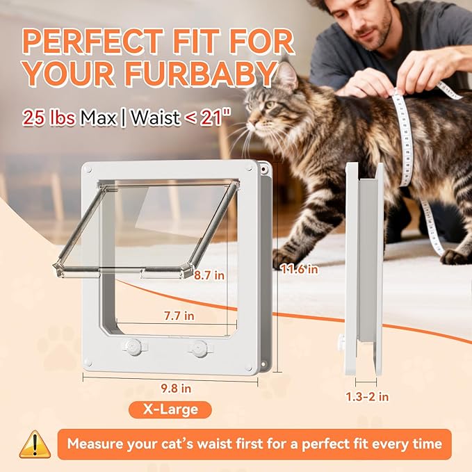 LIBBEPET Cat Door Interior Door, Indoor Cat Doors, X-Large Pet Doors - Image 5