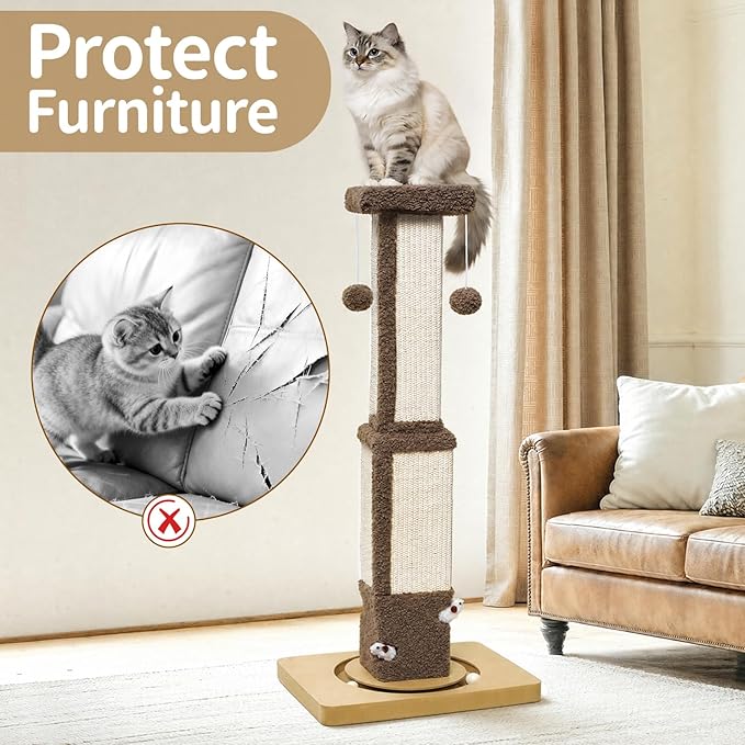 Tall Cat Scratching Post for Large Cats Kittens, Shields Furniture from - Image 5