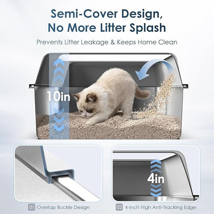 Suzzipaws Small Stainless Steel Litter Box - Image 2